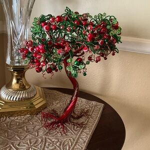 Blue tree bursting with color